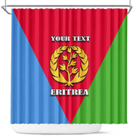 Personalized Eritrea Emblem Shower Curtain With Flag Color