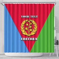 Personalized Eritrea Emblem Shower Curtain With Flag Color