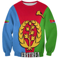 Personalized Eritrea Emblem Sweatshirt With Flag Color - Wonder Print Shop