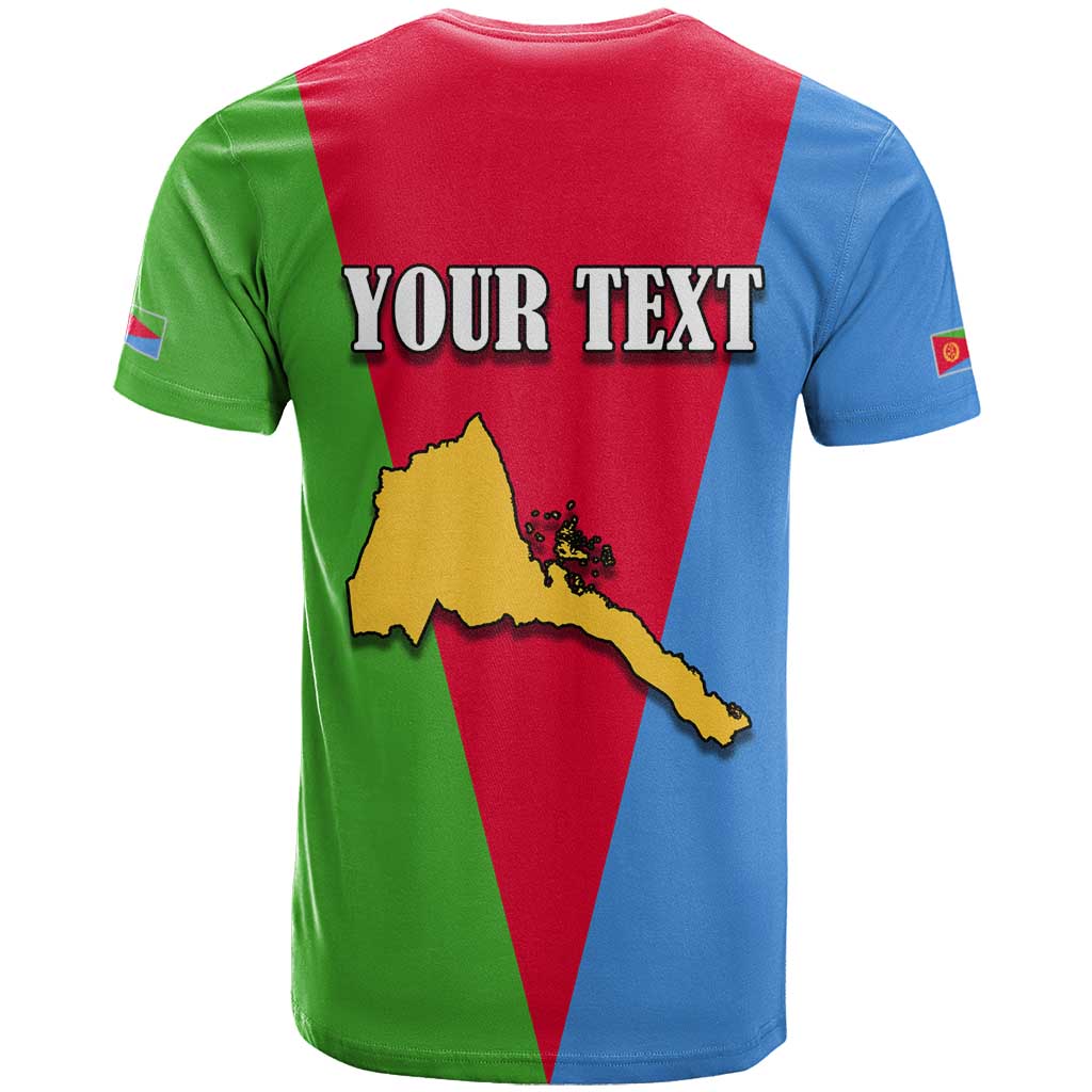Personalized Eritrea Emblem T Shirt With Flag Color - Wonder Print Shop