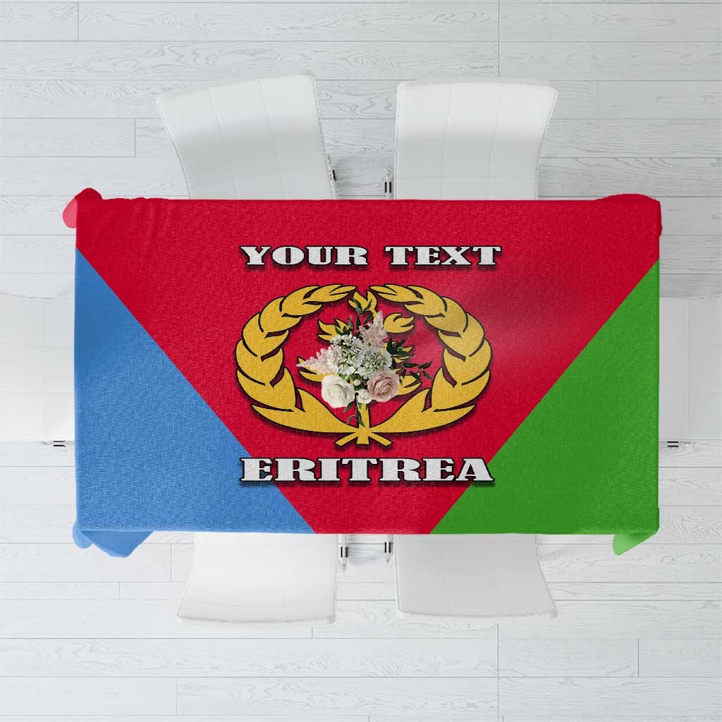 Personalized Eritrea Emblem Tablecloth With Flag Color - Wonder Print Shop