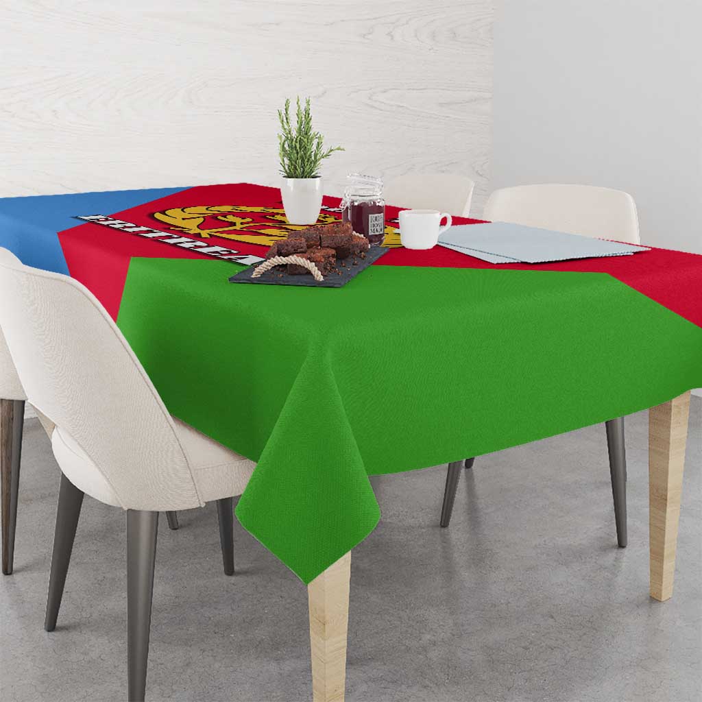 Personalized Eritrea Emblem Tablecloth With Flag Color - Wonder Print Shop