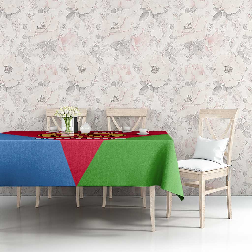 Personalized Eritrea Emblem Tablecloth With Flag Color - Wonder Print Shop