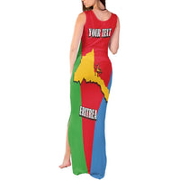 Personalized Eritrea Emblem Tank Maxi Dress With Flag Color - Wonder Print Shop