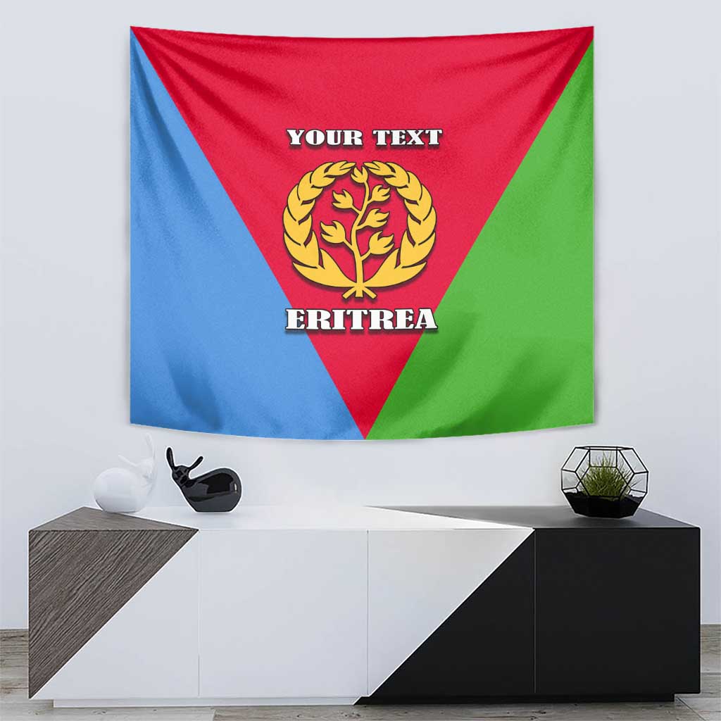 Personalized Eritrea Emblem Tapestry With Flag Color - Wonder Print Shop