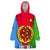 Personalized Eritrea Emblem Wearable Blanket Hoodie With Flag Color - Wonder Print Shop