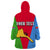 Personalized Eritrea Emblem Wearable Blanket Hoodie With Flag Color - Wonder Print Shop