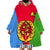 Personalized Eritrea Emblem Wearable Blanket Hoodie With Flag Color - Wonder Print Shop