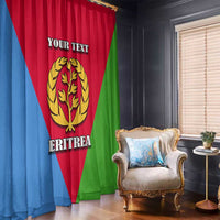 Personalized Eritrea Emblem Window Curtain With Flag Color - Wonder Print Shop