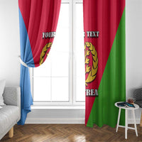 Personalized Eritrea Emblem Window Curtain With Flag Color - Wonder Print Shop