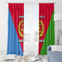 Personalized Eritrea Emblem Window Curtain With Flag Color - Wonder Print Shop