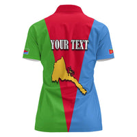 Personalized Eritrea Emblem Women Polo Shirt With Flag Color - Wonder Print Shop