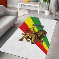 Ethiopia Area Rug Lion Of Judah Emblem With Cross - Wonder Print Shop