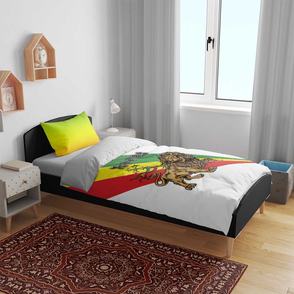 Ethiopia Bedding Set Lion Of Judah Emblem With Cross - Wonder Print Shop