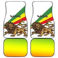 Ethiopia Car Mats Lion Of Judah Emblem With Cross - Wonder Print Shop