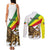 Ethiopia Couples Matching Tank Maxi Dress and Long Sleeve Button Shirt Lion Of Judah Emblem With Cross - Wonder Print Shop