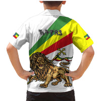 Ethiopia Family Matching Mermaid Dress and Hawaiian Shirt Lion Of Judah Emblem With Cross - Wonder Print Shop