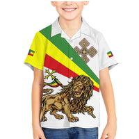 Ethiopia Family Matching Mermaid Dress and Hawaiian Shirt Lion Of Judah Emblem With Cross - Wonder Print Shop