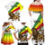 Ethiopia Family Matching Off Shoulder Maxi Dress and Hawaiian Shirt Lion Of Judah Emblem With Cross - Wonder Print Shop