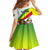 Ethiopia Family Matching Off Shoulder Short Dress and Hawaiian Shirt Lion Of Judah Emblem With Cross - Wonder Print Shop
