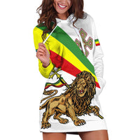 Ethiopia Hoodie Dress Lion Of Judah Emblem With Cross - Wonder Print Shop