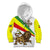Ethiopia Kid Hoodie Lion Of Judah Emblem With Cross - Wonder Print Shop