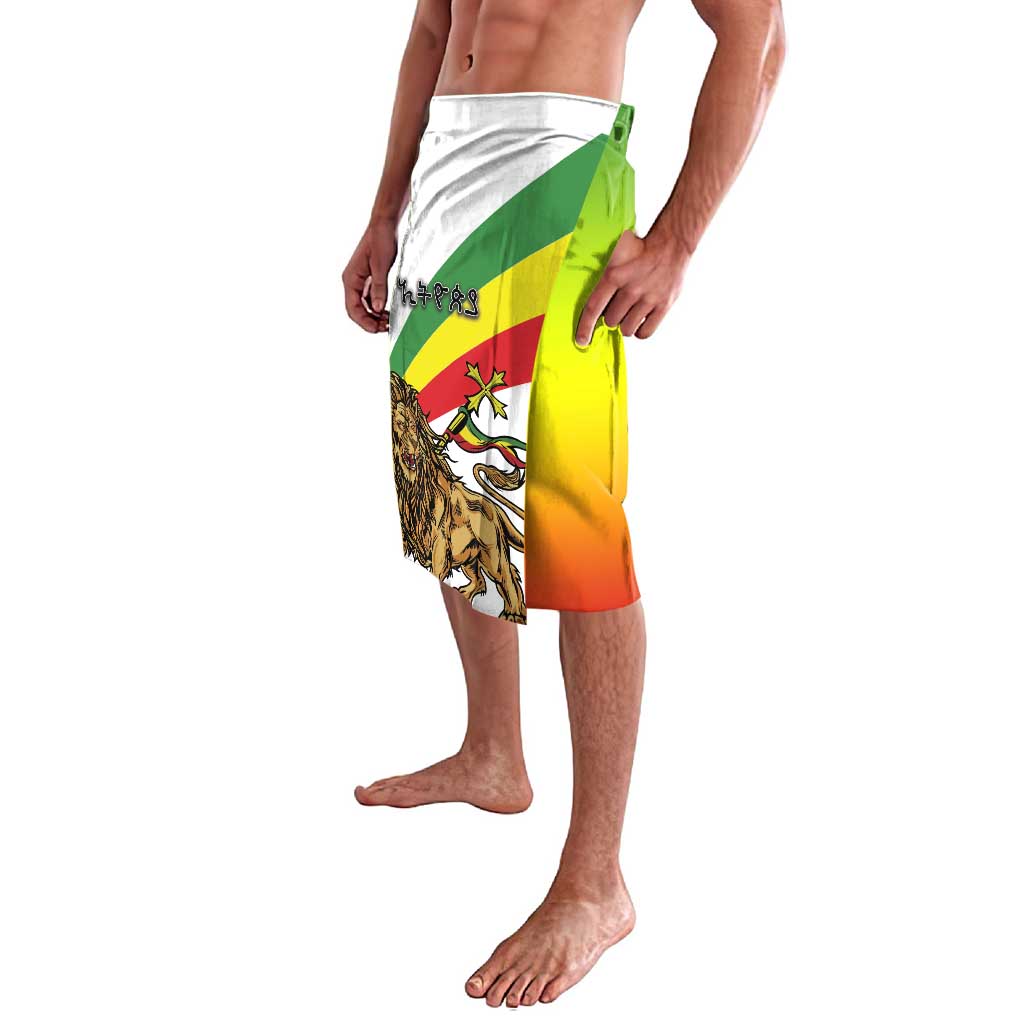 Ethiopia Lavalava Lion Of Judah Emblem With Cross - Wonder Print Shop