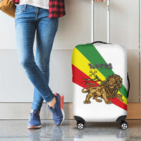 Ethiopia Luggage Cover Lion Of Judah Emblem With Cross - Wonder Print Shop