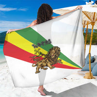 Ethiopia Sarong Lion Of Judah Emblem With Cross - Wonder Print Shop