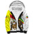 Ethiopia Sherpa Hoodie Lion Of Judah Emblem With Cross - Wonder Print Shop