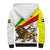 Ethiopia Sherpa Hoodie Lion Of Judah Emblem With Cross - Wonder Print Shop