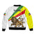 Ethiopia Sleeve Zip Bomber Jacket Lion Of Judah Emblem With Cross - Wonder Print Shop