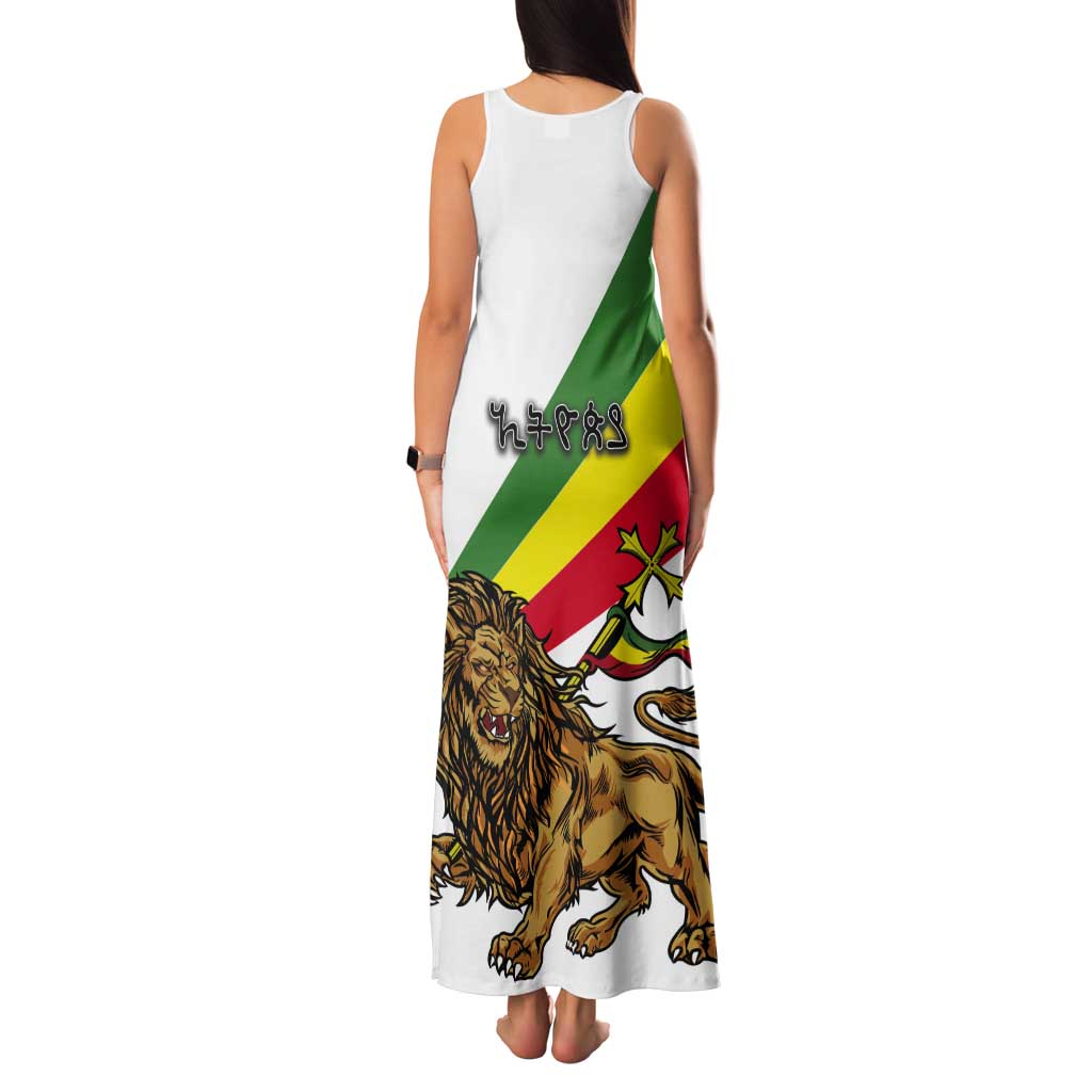 Ethiopia Tank Maxi Dress Lion Of Judah Emblem With Cross - Wonder Print Shop