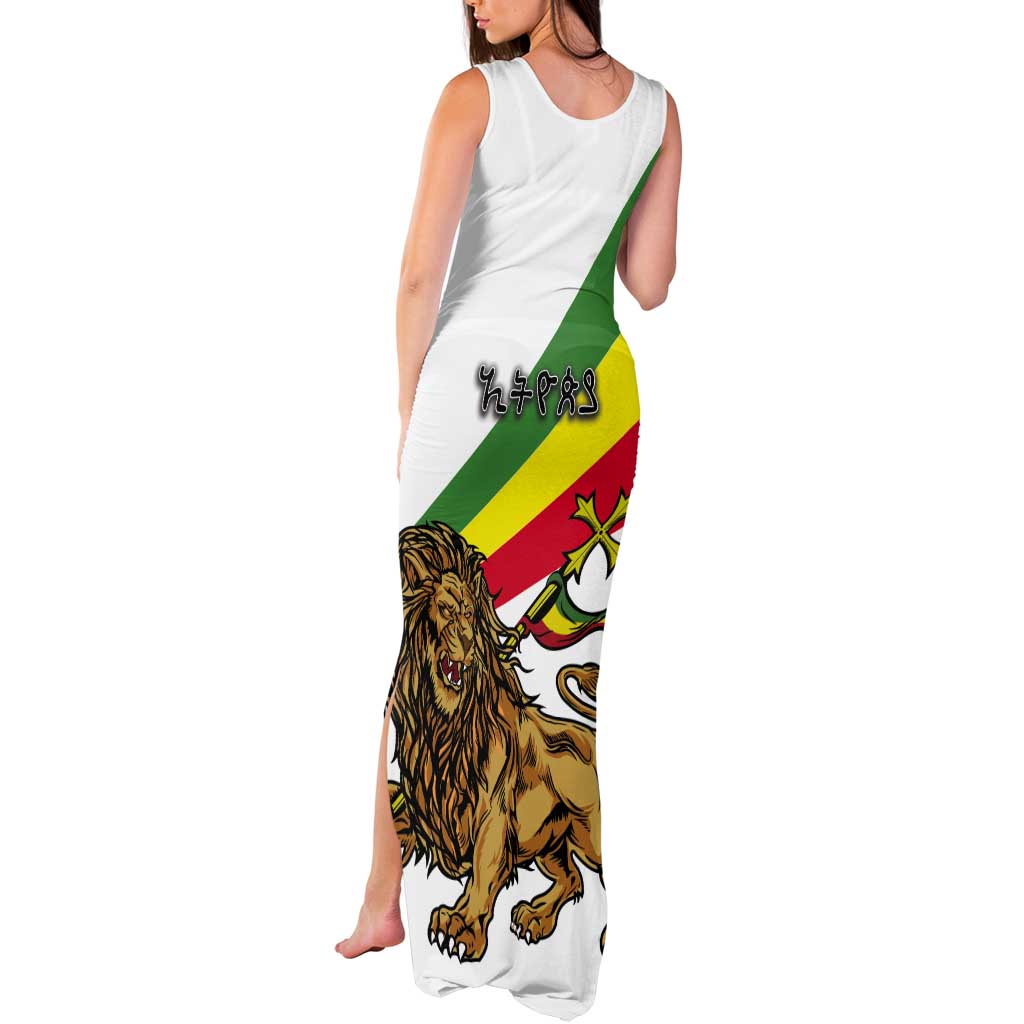 Ethiopia Tank Maxi Dress Lion Of Judah Emblem With Cross - Wonder Print Shop