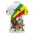 Ethiopia Women Polo Shirt Lion Of Judah Emblem With Cross - Wonder Print Shop