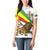 Ethiopia Women Polo Shirt Lion Of Judah Emblem With Cross - Wonder Print Shop