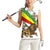 Ethiopia Women Sleeveless Polo Shirt Lion Of Judah Emblem With Cross - Wonder Print Shop