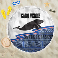 Cape Verde Manatee Beach Blanket Pattern With Flag Color - Wonder Print Shop