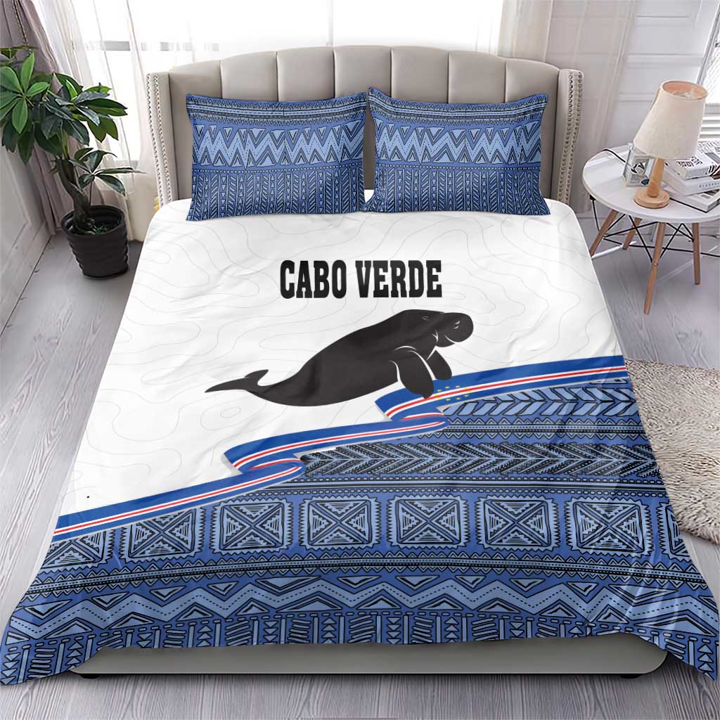 Cape Verde Manatee Bedding Set Pattern With Flag Color - Wonder Print Shop