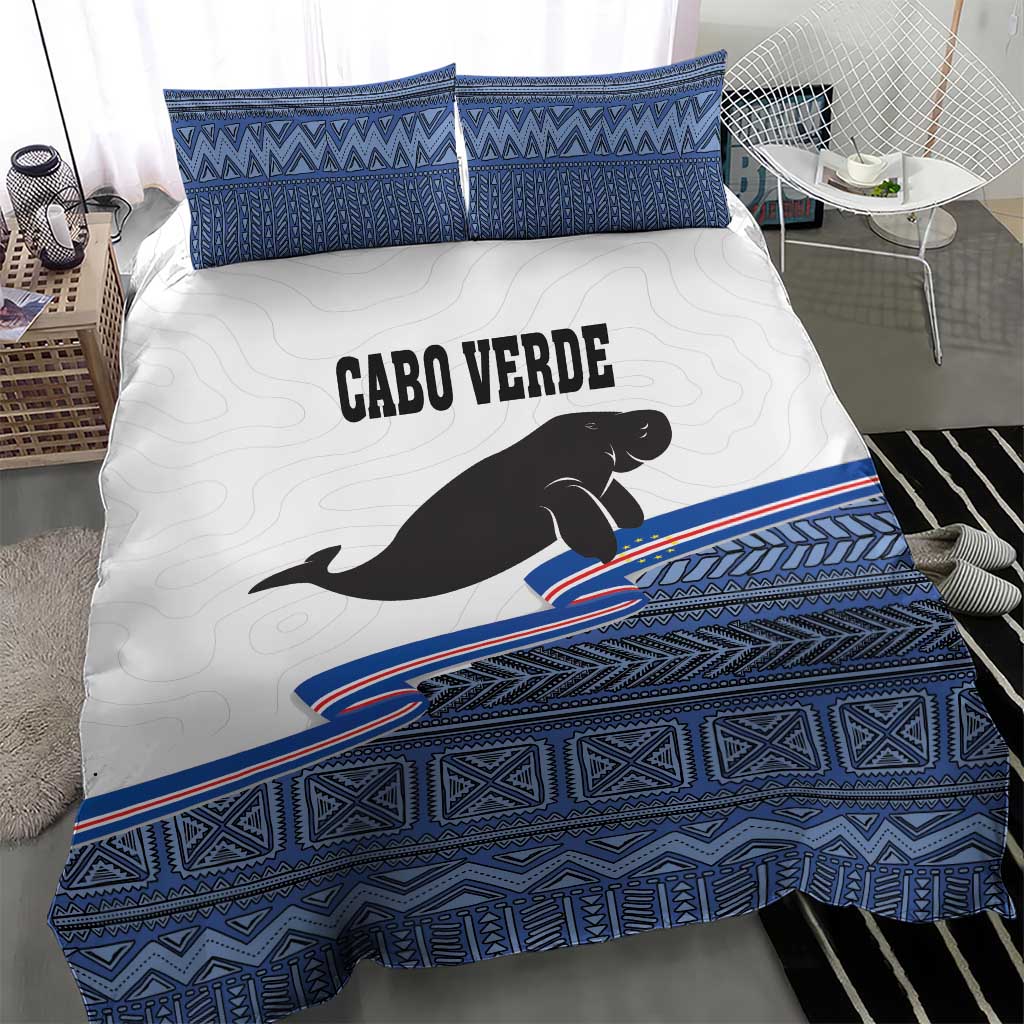 Cape Verde Manatee Bedding Set Pattern With Flag Color - Wonder Print Shop