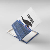 Cape Verde Manatee Canvas Wall Art Pattern With Flag Color - Wonder Print Shop