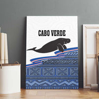 Cape Verde Manatee Canvas Wall Art Pattern With Flag Color - Wonder Print Shop