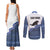 Cape Verde Manatee Couples Matching Tank Maxi Dress and Long Sleeve Button Shirt Pattern With Flag Color - Wonder Print Shop