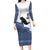 Cape Verde Manatee Family Matching Long Sleeve Bodycon Dress and Hawaiian Shirt Pattern With Flag Color - Wonder Print Shop