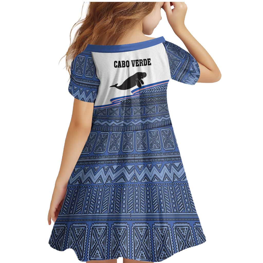 Cape Verde Manatee Family Matching Mermaid Dress and Hawaiian Shirt Pattern With Flag Color - Wonder Print Shop