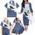 Cape Verde Manatee Family Matching Off The Shoulder Long Sleeve Dress and Hawaiian Shirt Pattern With Flag Color - Wonder Print Shop