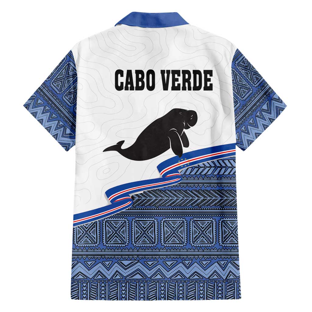 Cape Verde Manatee Family Matching Summer Maxi Dress and Hawaiian Shirt Pattern With Flag Color - Wonder Print Shop