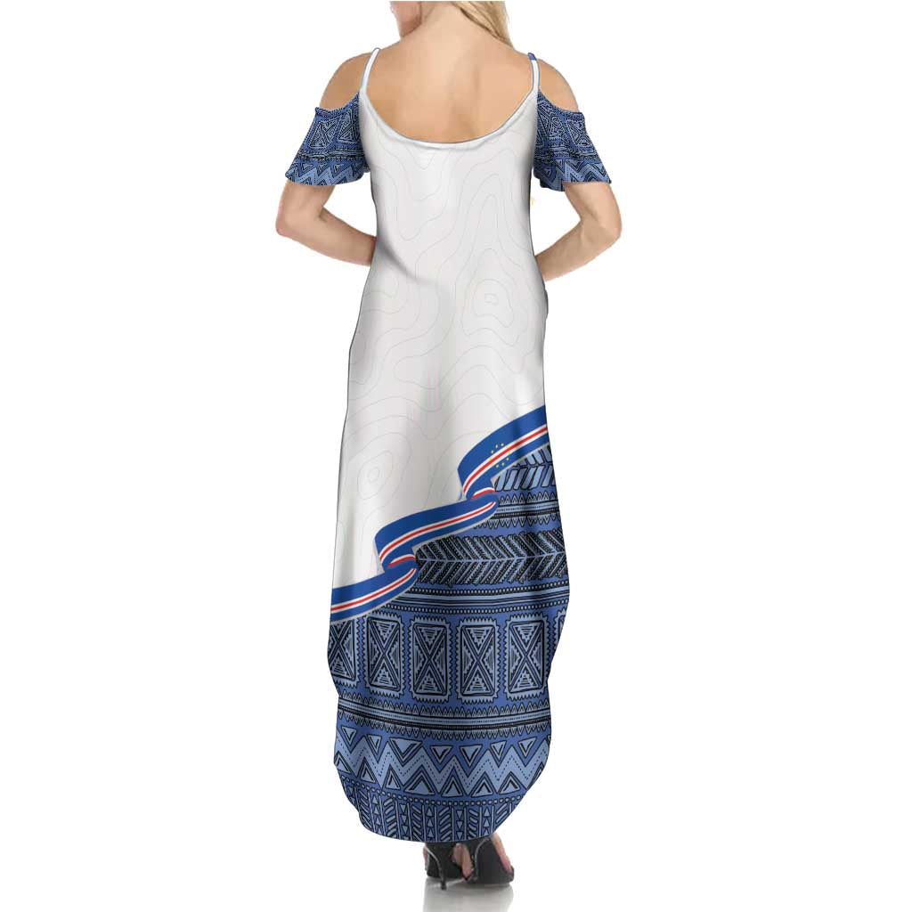 Cape Verde Manatee Family Matching Summer Maxi Dress and Hawaiian Shirt Pattern With Flag Color - Wonder Print Shop