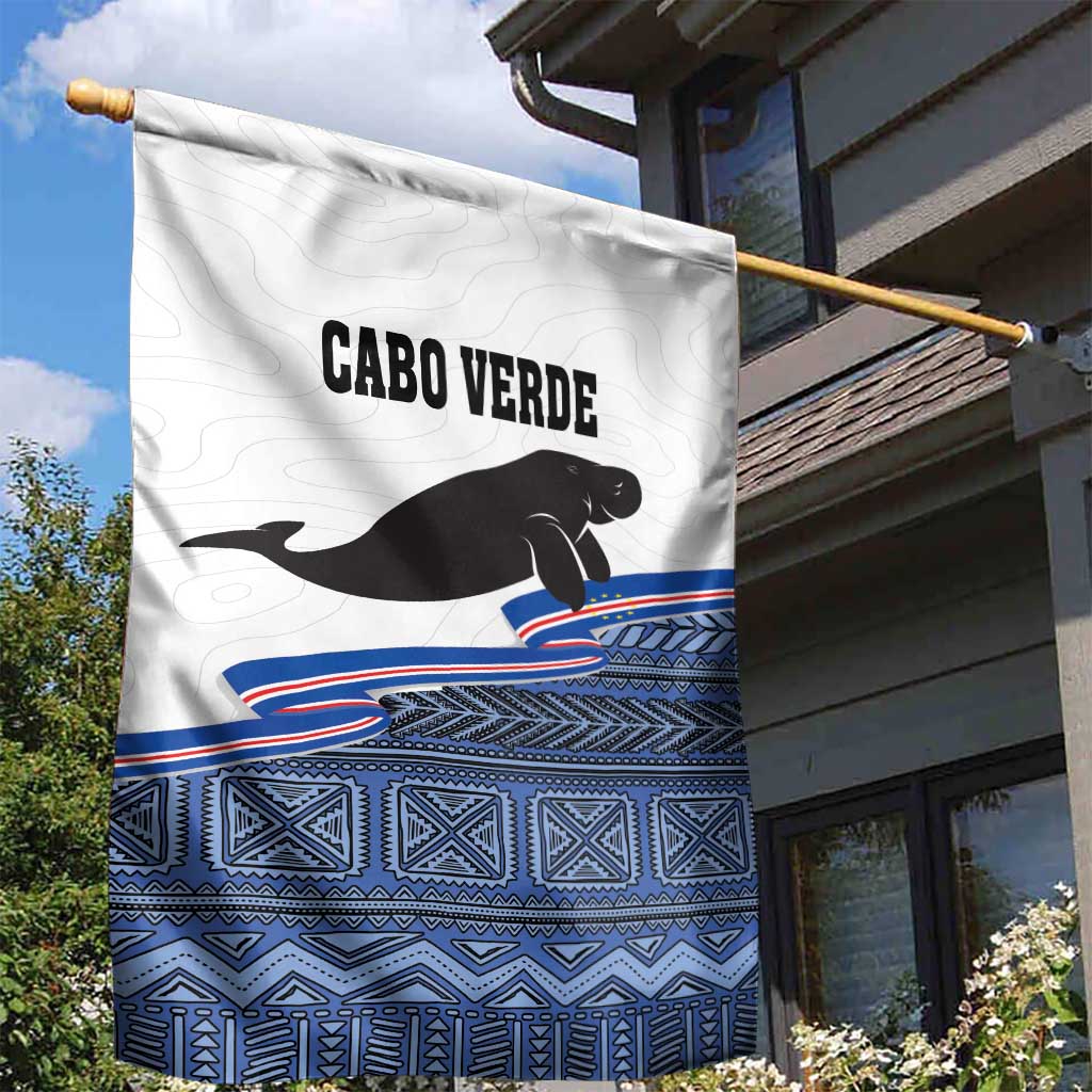 Cape Verde Manatee Garden Flag Pattern With Flag Color - Wonder Print Shop