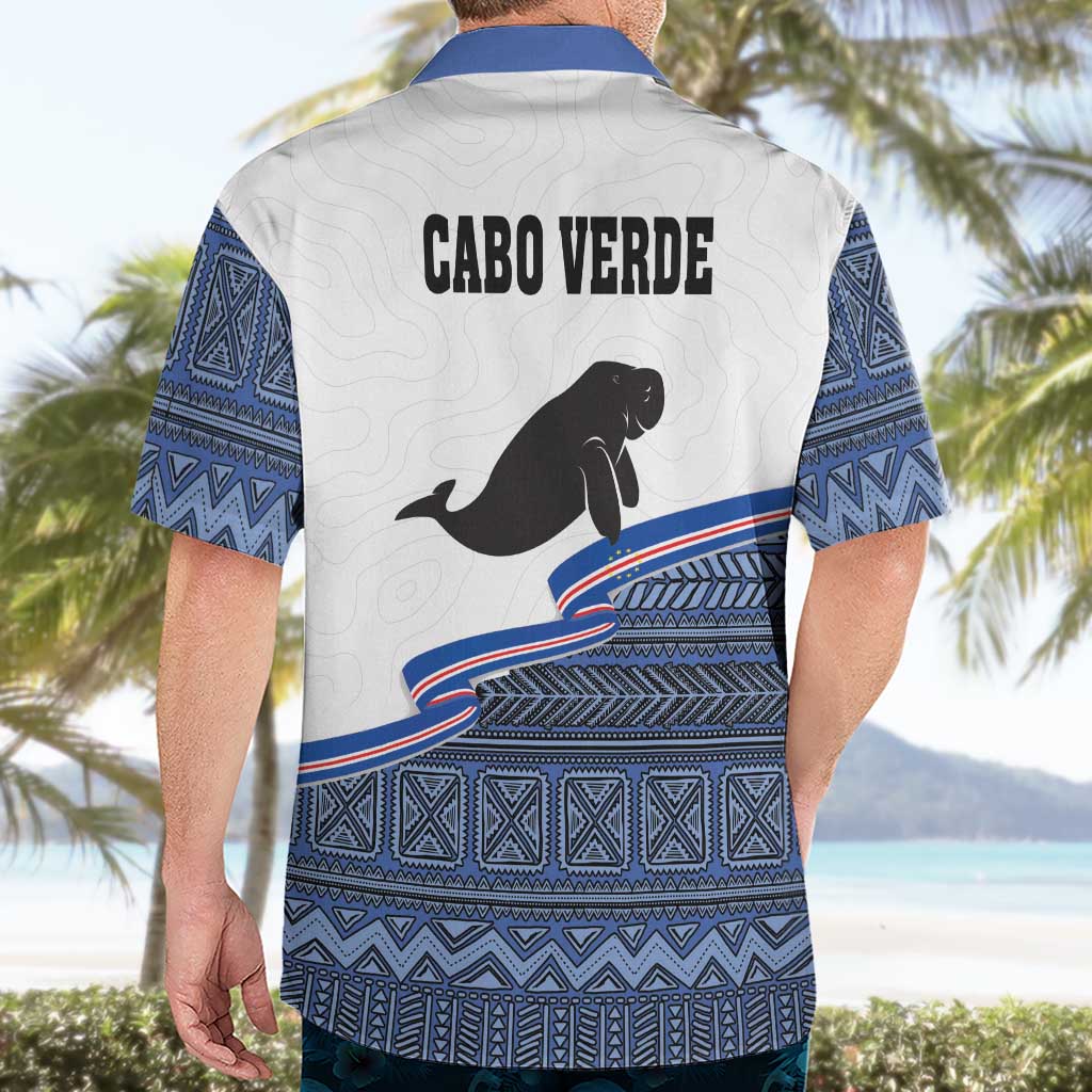 Cape Verde Manatee Hawaiian Shirt Pattern With Flag Color - Wonder Print Shop